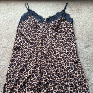 BloomChic Animal Leopard Print Lingerie Dress with Black lace - US SZ 16